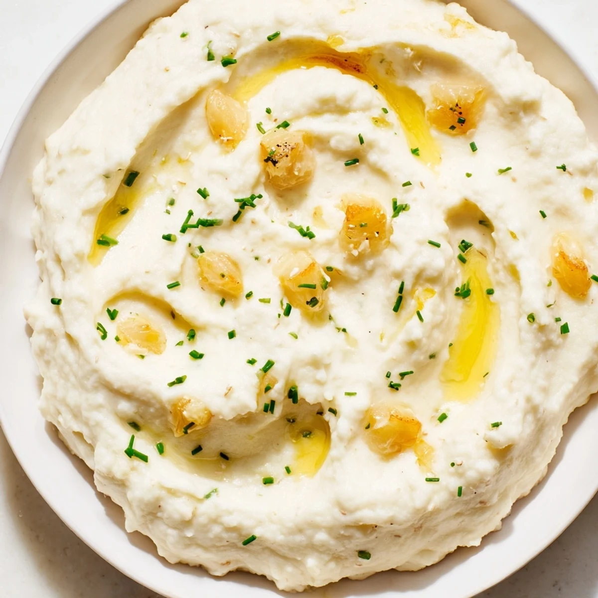 Roasted Garlic Mashed Cauliflower