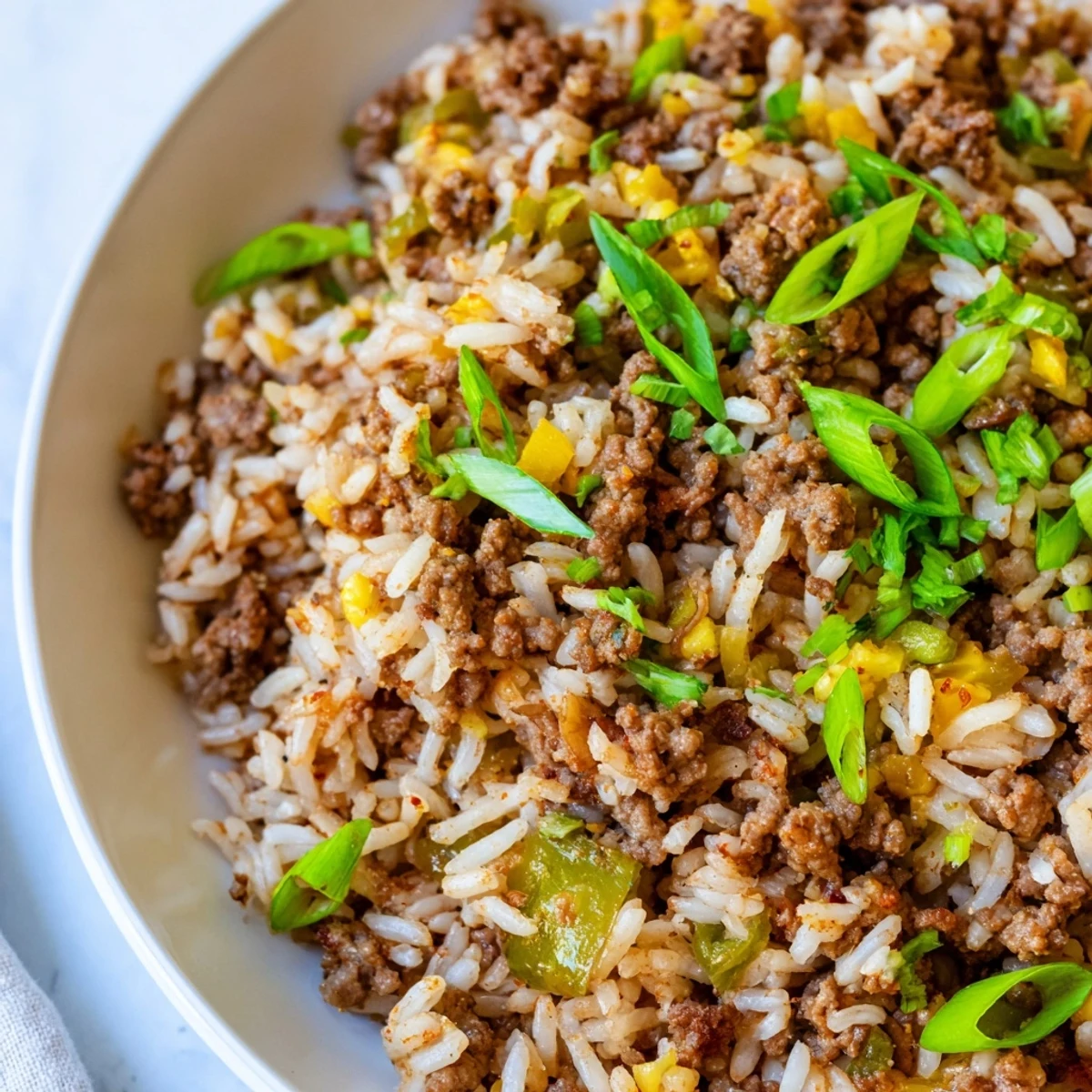 Cajun Dirty Rice Ground Beef