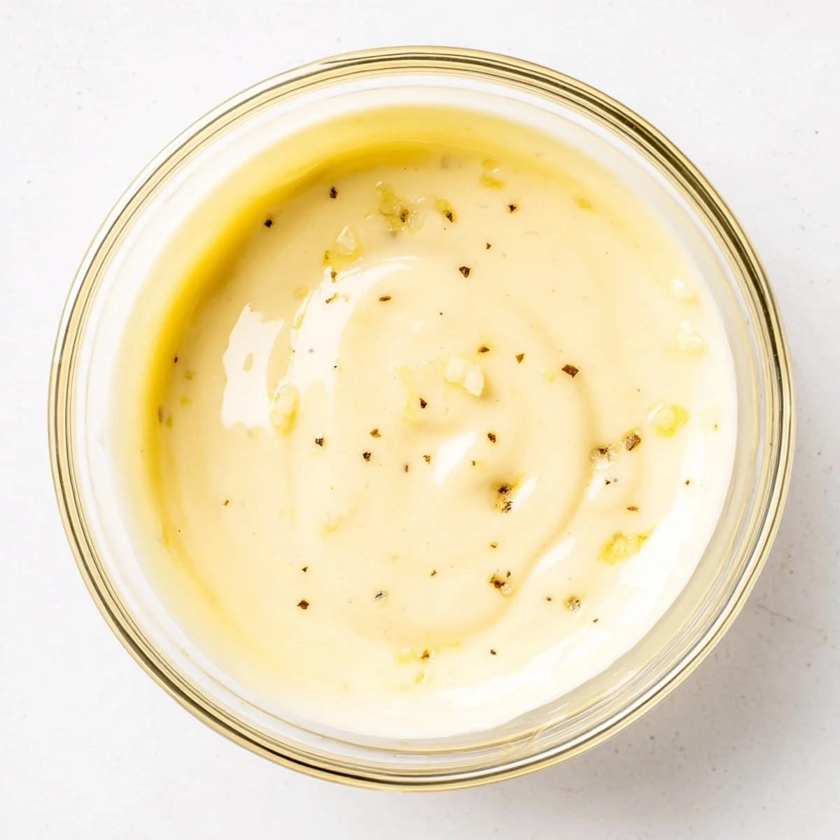 A close-up of Lemon Dijon Dressing in a glass jar, drizzled over a fresh mixed greens salad with cherry tomatoes and cucumbers, showing its creamy, emulsified texture.