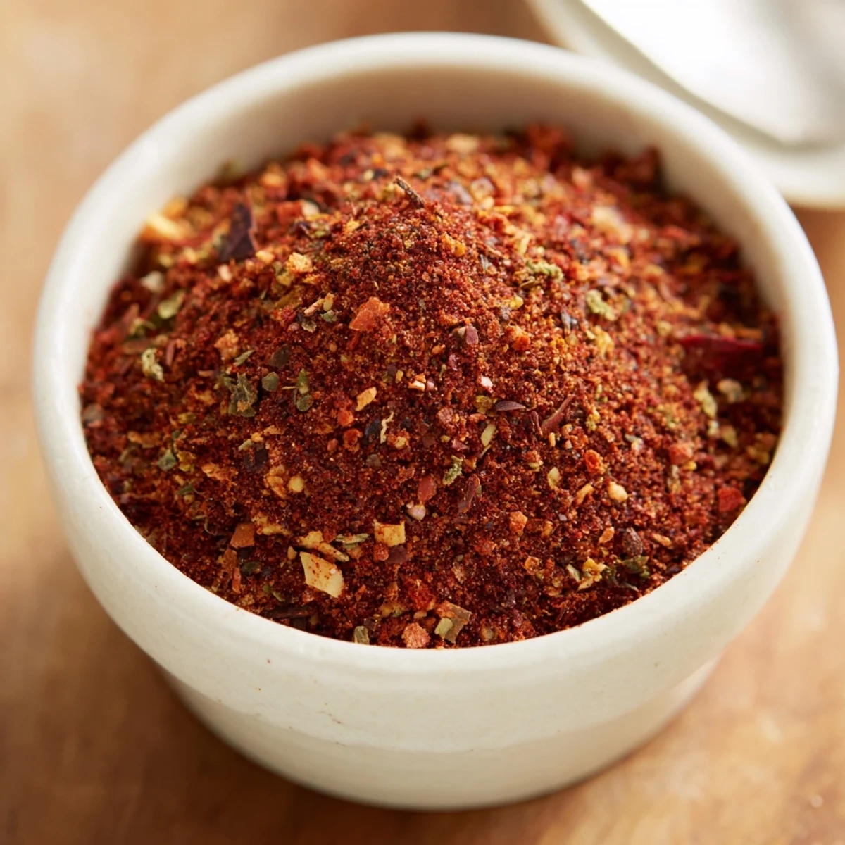 A jar of Easy Homemade Taco Seasoning Mix next to vibrant spices and fresh cilantro for Mexican-inspired dishes.