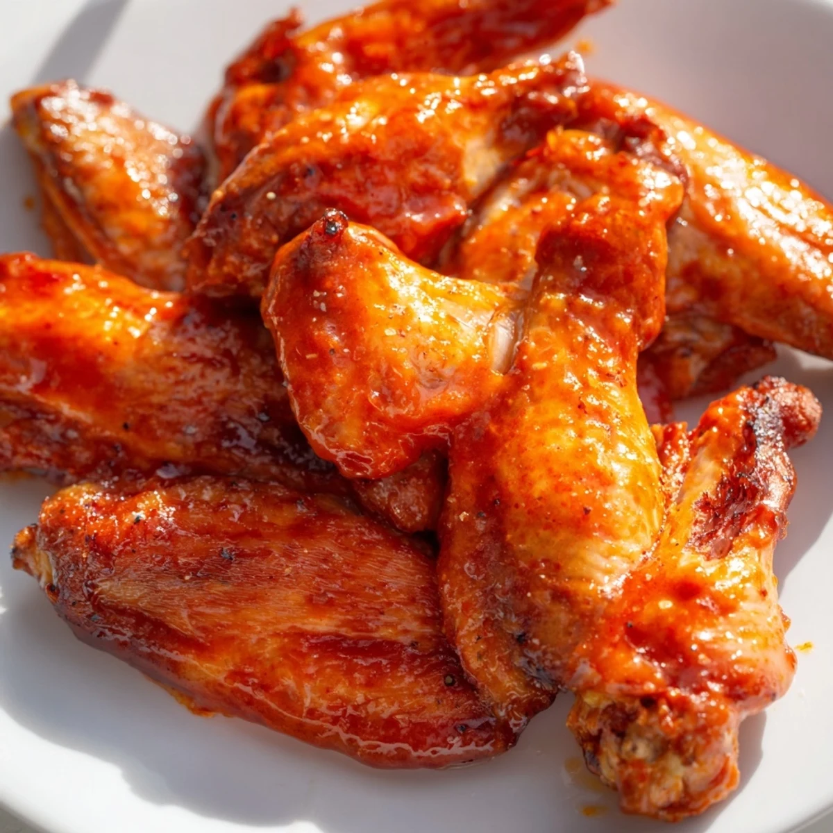 Savory crispy smoked buffalo wings served with blue cheese dip on a rustic platter.