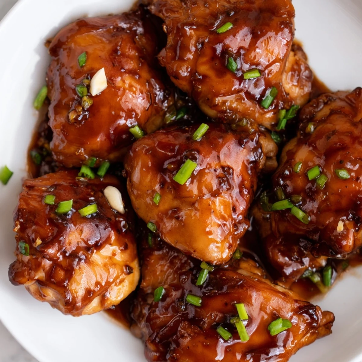 Easy sweet and savory Mongolian chicken served steaming over white rice in a bowl