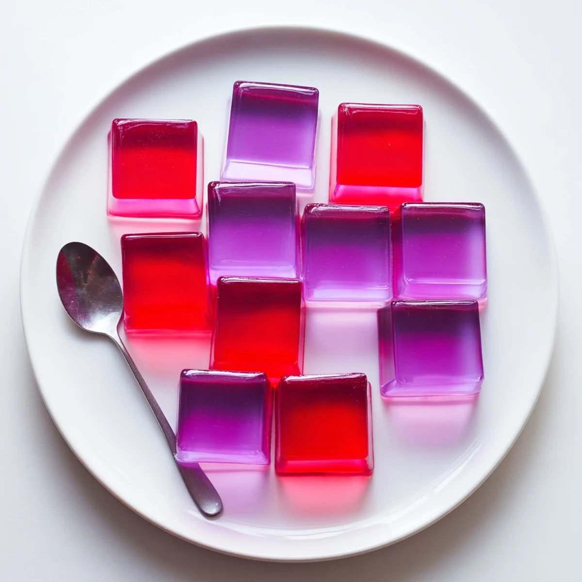 Colorful homemade probiotic jello snacks set in silicone molds with vibrant fruit juice