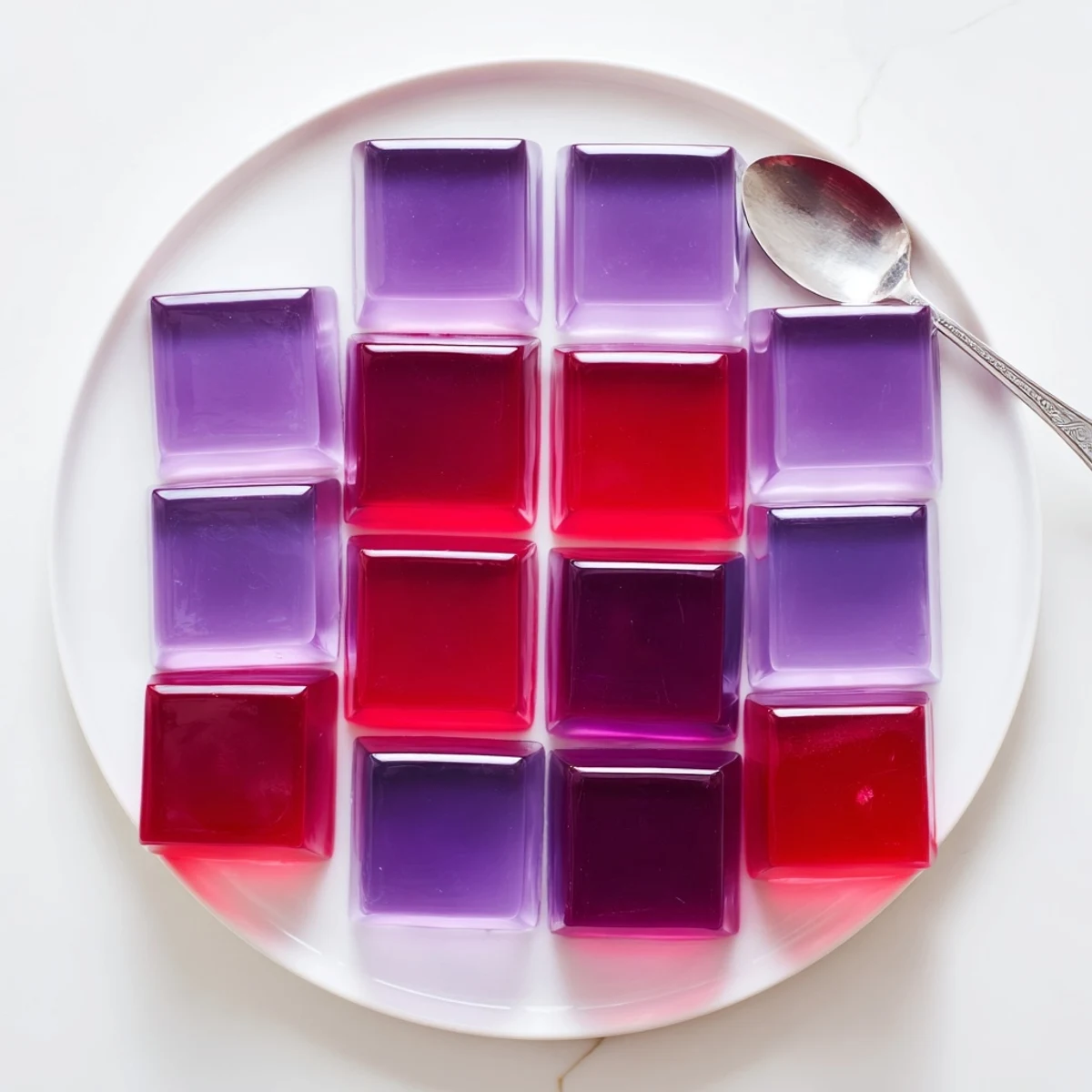 Fresh fruit juice probiotic jello snacks garnished with berries for a healthy treat