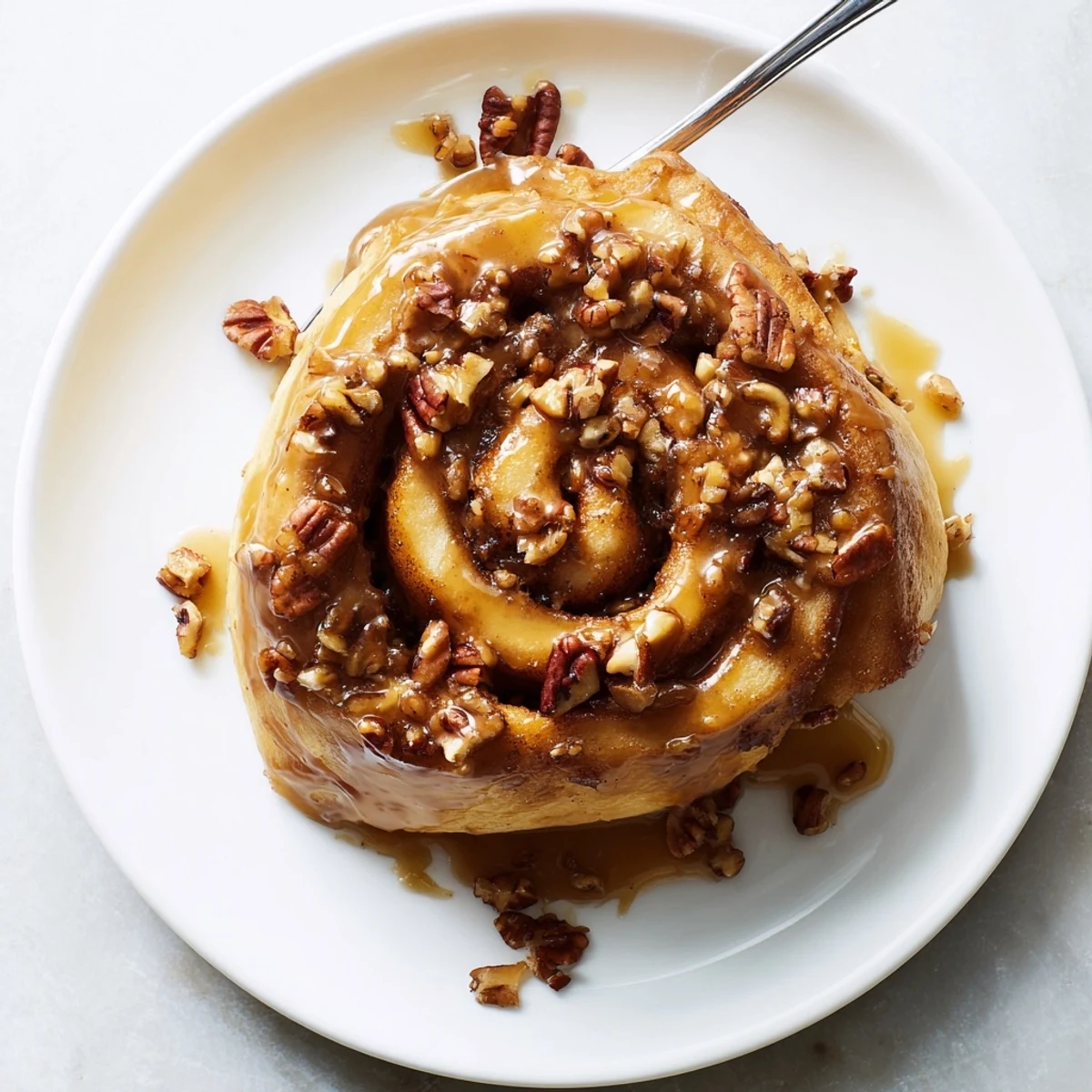 Warm homemade sticky buns topped with buttery brown sugar glaze and fragrant Vietnamese cinnamon
