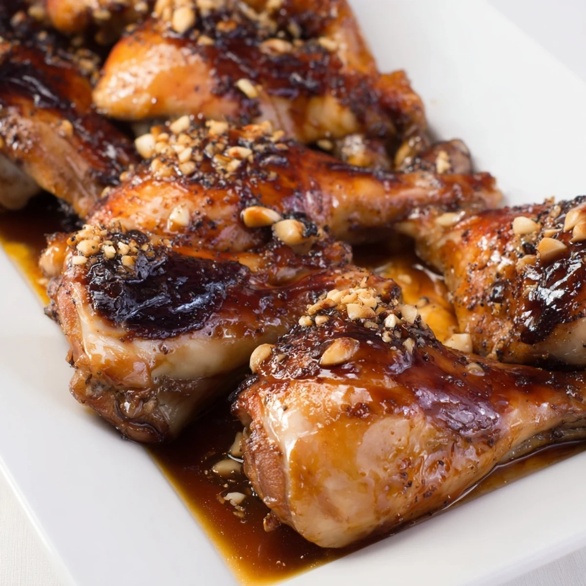 Golden roasted Ina Garten Indonesian Ginger Chicken with caramelized skin and dark glossy marinade