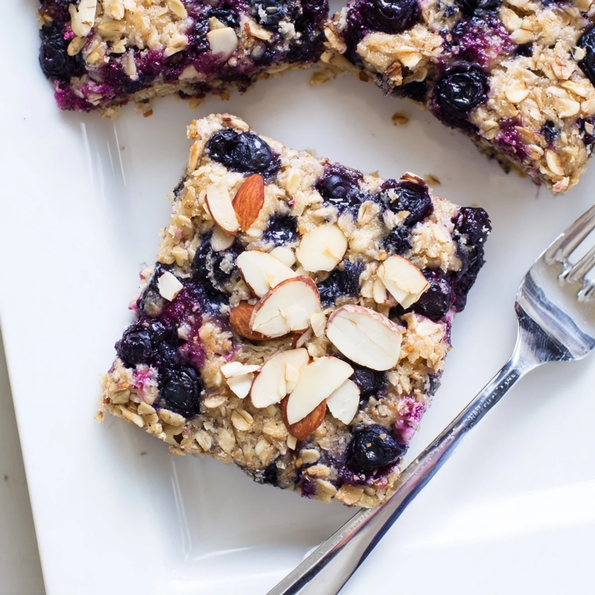 Golden blueberry cottage cheese breakfast bake with juicy berries and a tender oat crust