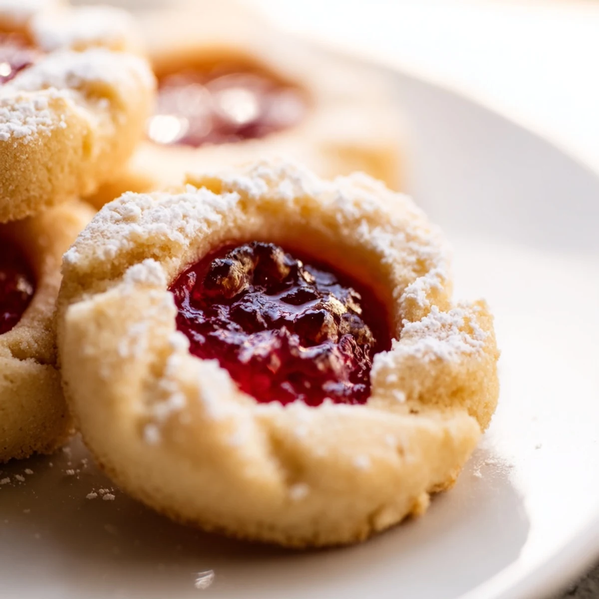 Flower Jam Thumbprint Cookies
