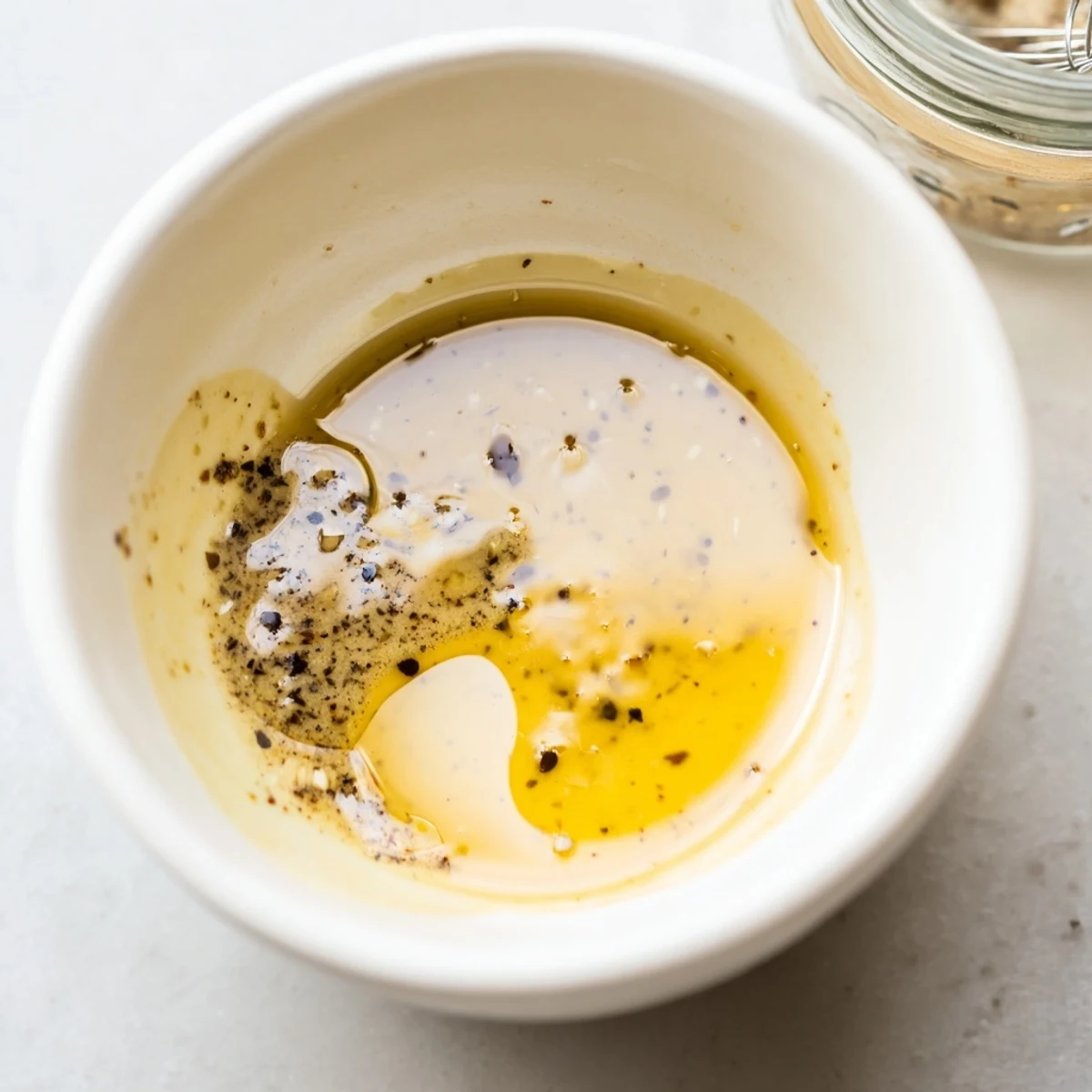 Bright Honey Mustard Vinaigrette drizzled over roasted carrots with cracked black pepper