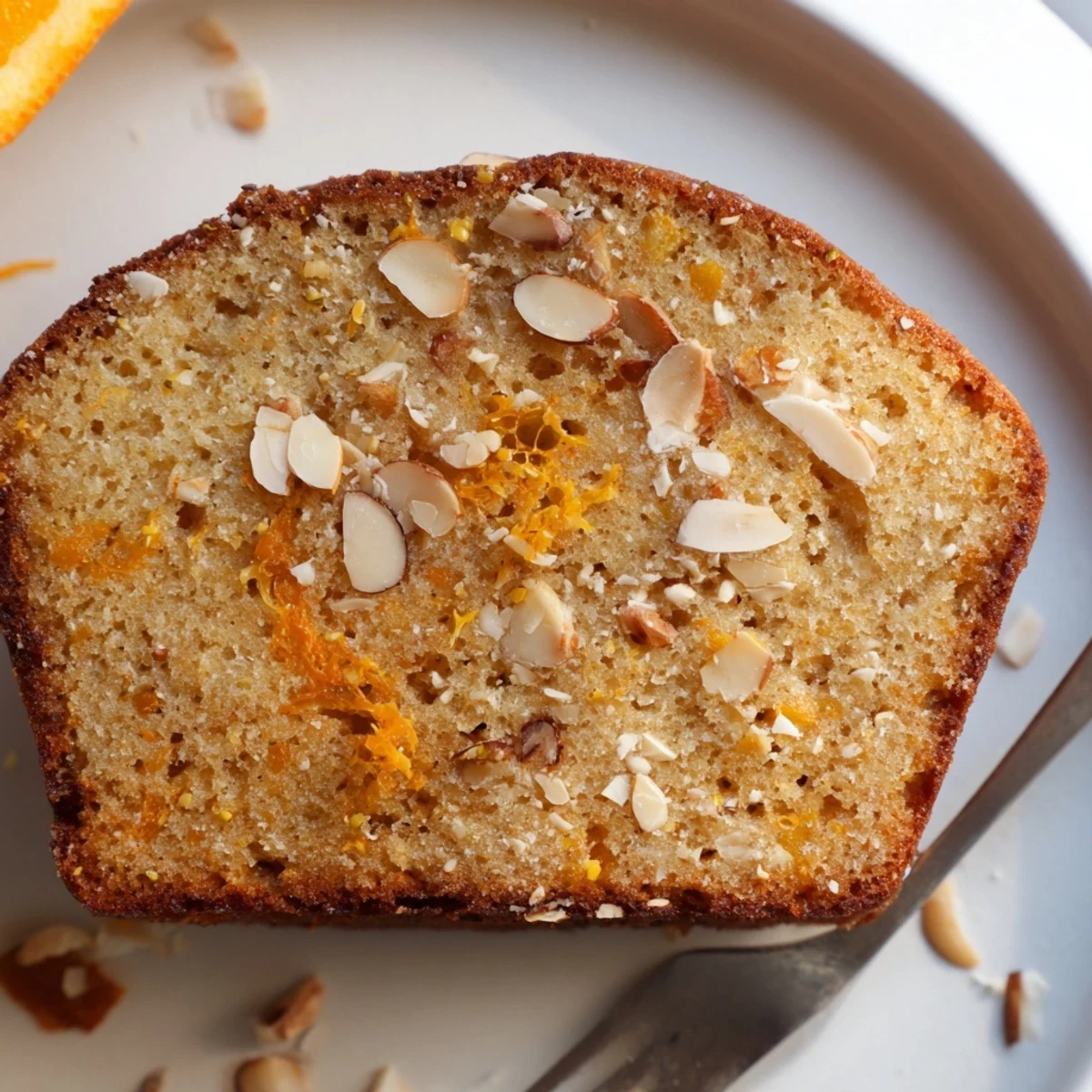 Gluten Free Orange Cardamom Bread sliced on rack, fragrant citrus and spice