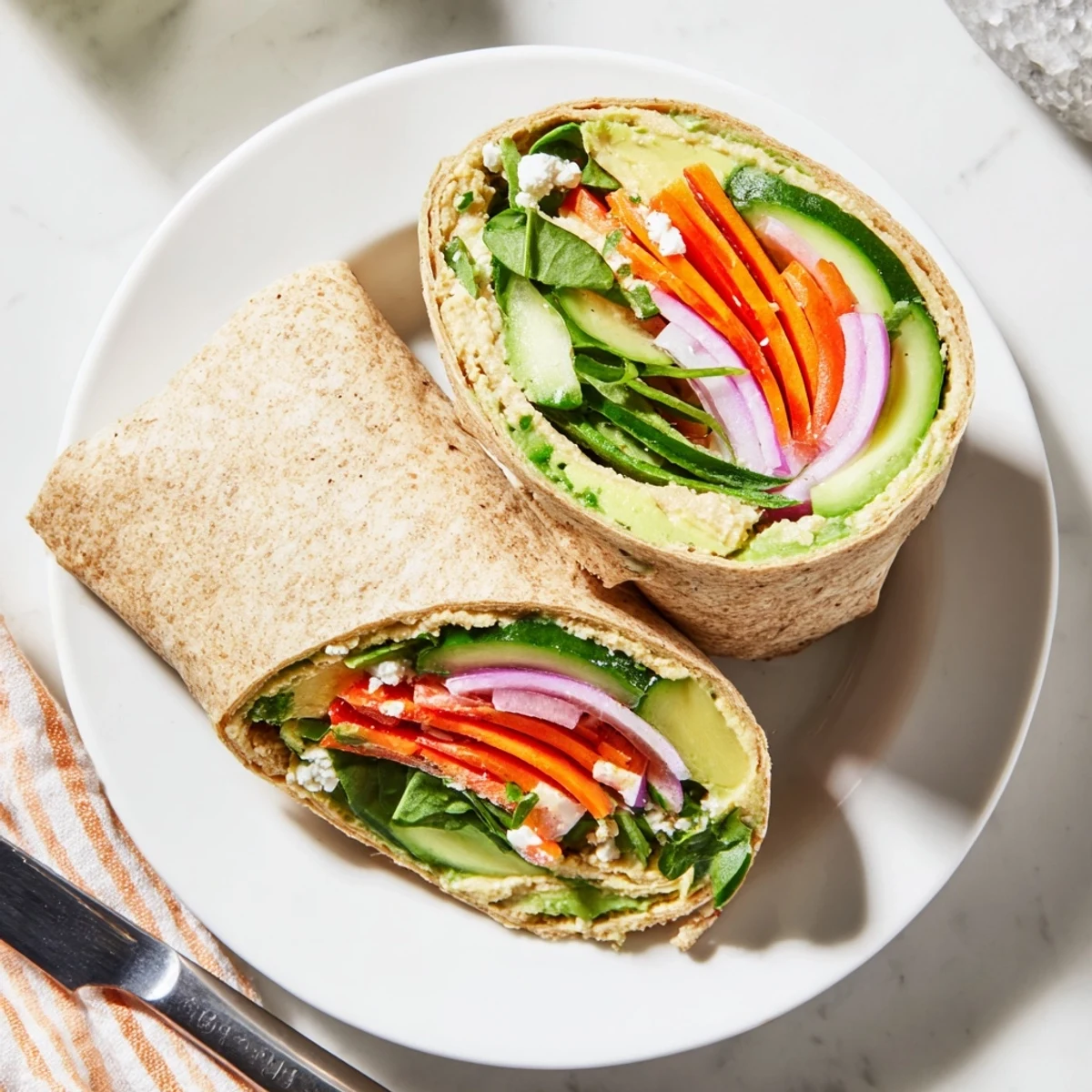 Hummus Veggie Wrap