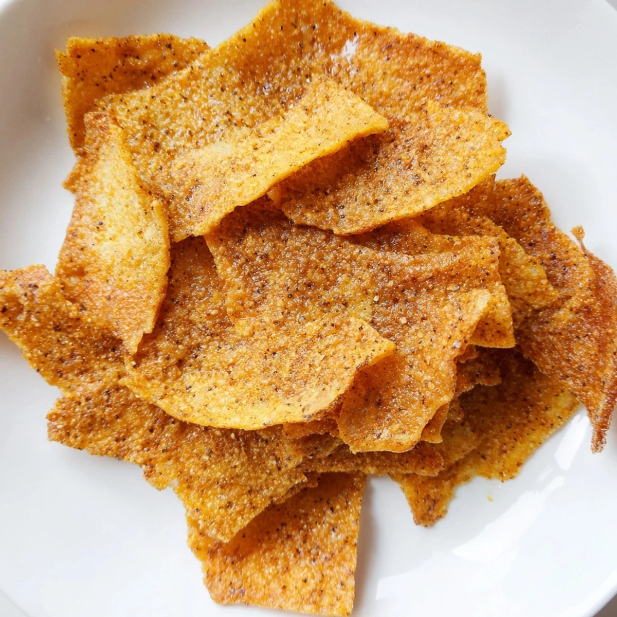Baked chickpea chips spread on parchment, featuring a perfectly crispy texture with savory paprika and garlic seasoning