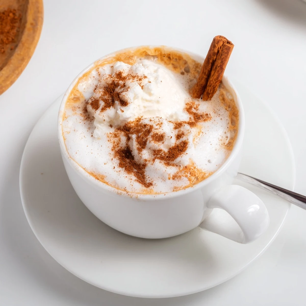 Two Cozy Winter Lattes topped with whipped cream, warming spice aroma