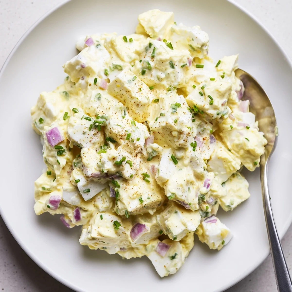 Homestyle Classic Egg Salad Recipe spread on toasted bread, bright lemon zing