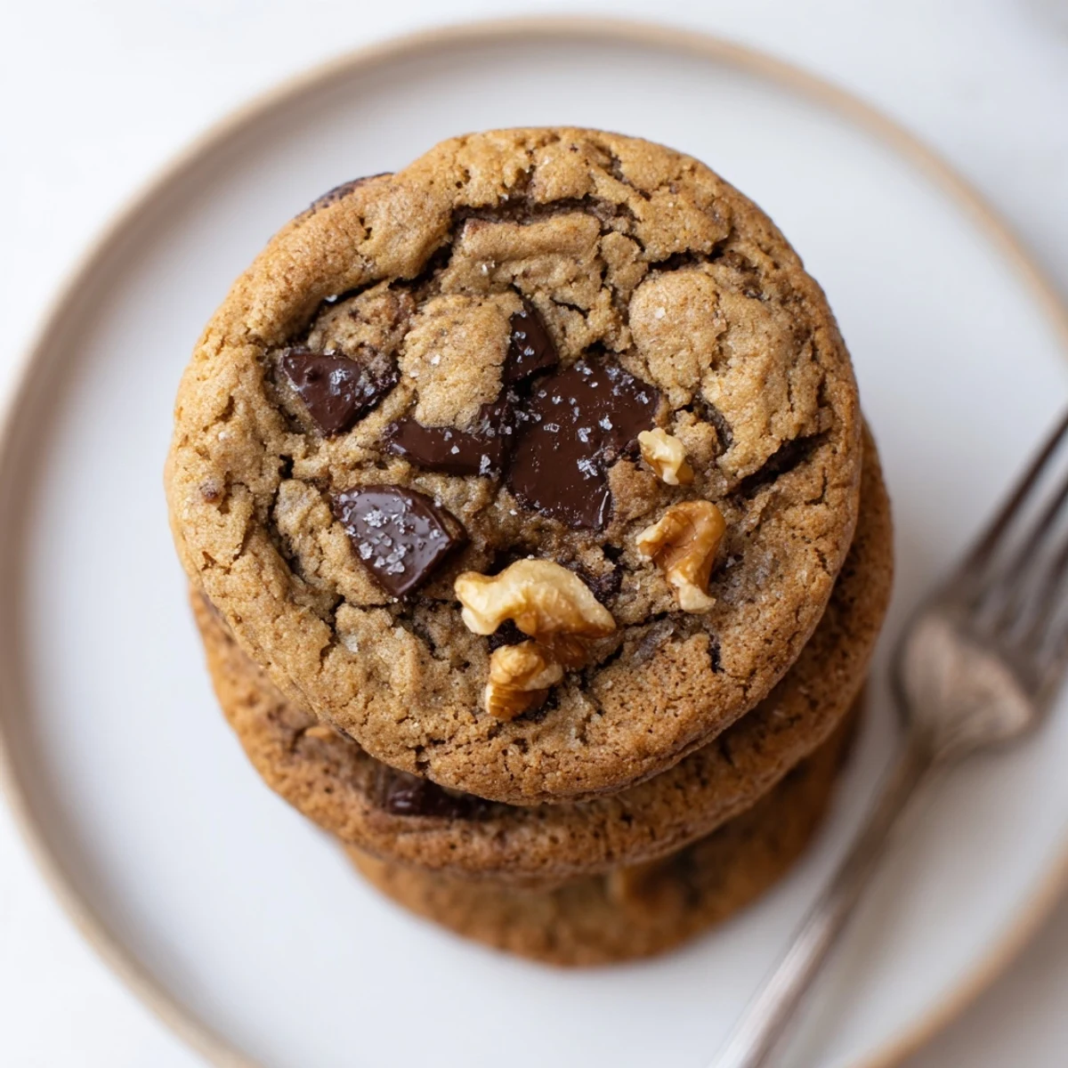 Warm Chocolate Chip Cookies cooling on wire rack, gooey centers and golden edges