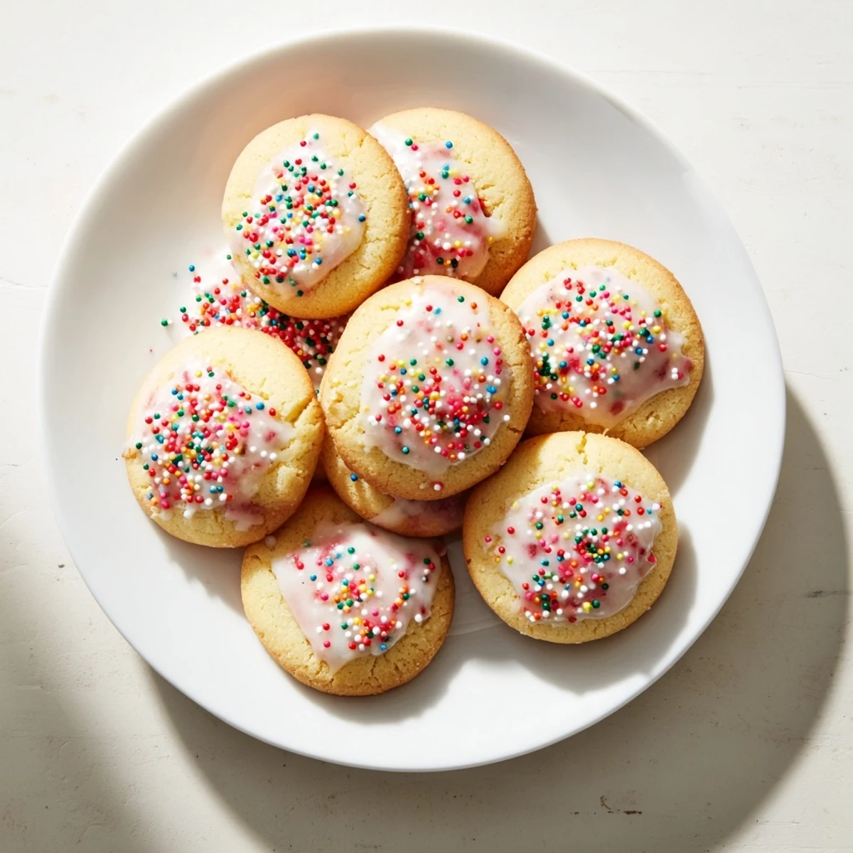 Golden homemade strawberry Pop Tart cookies oozing with sweet red jam and topped with vanilla icing