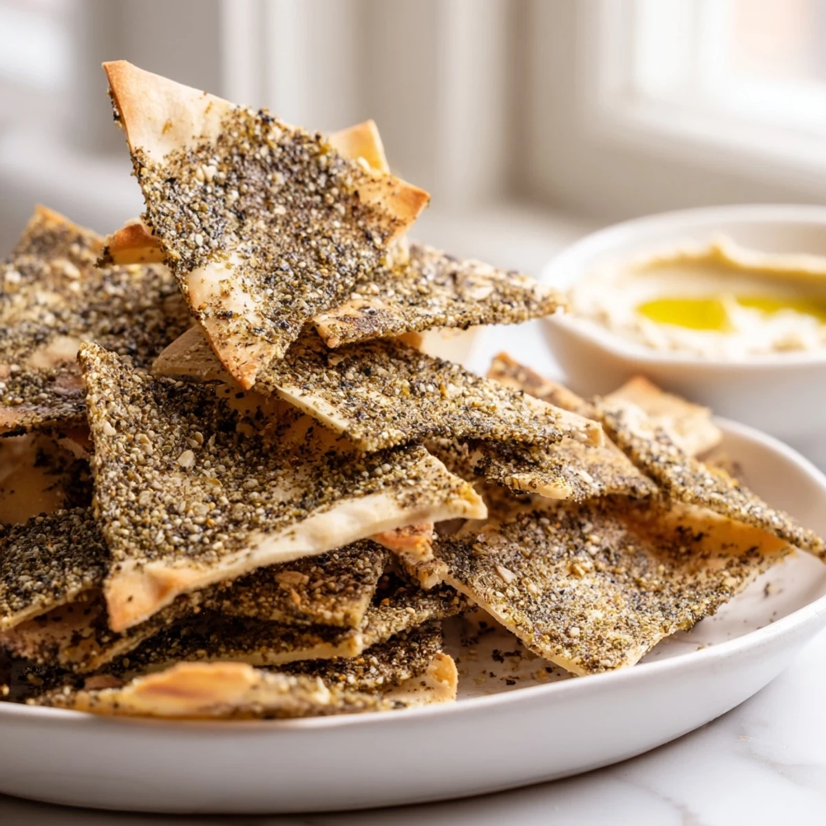 Crispy Zaatar Pita Chips