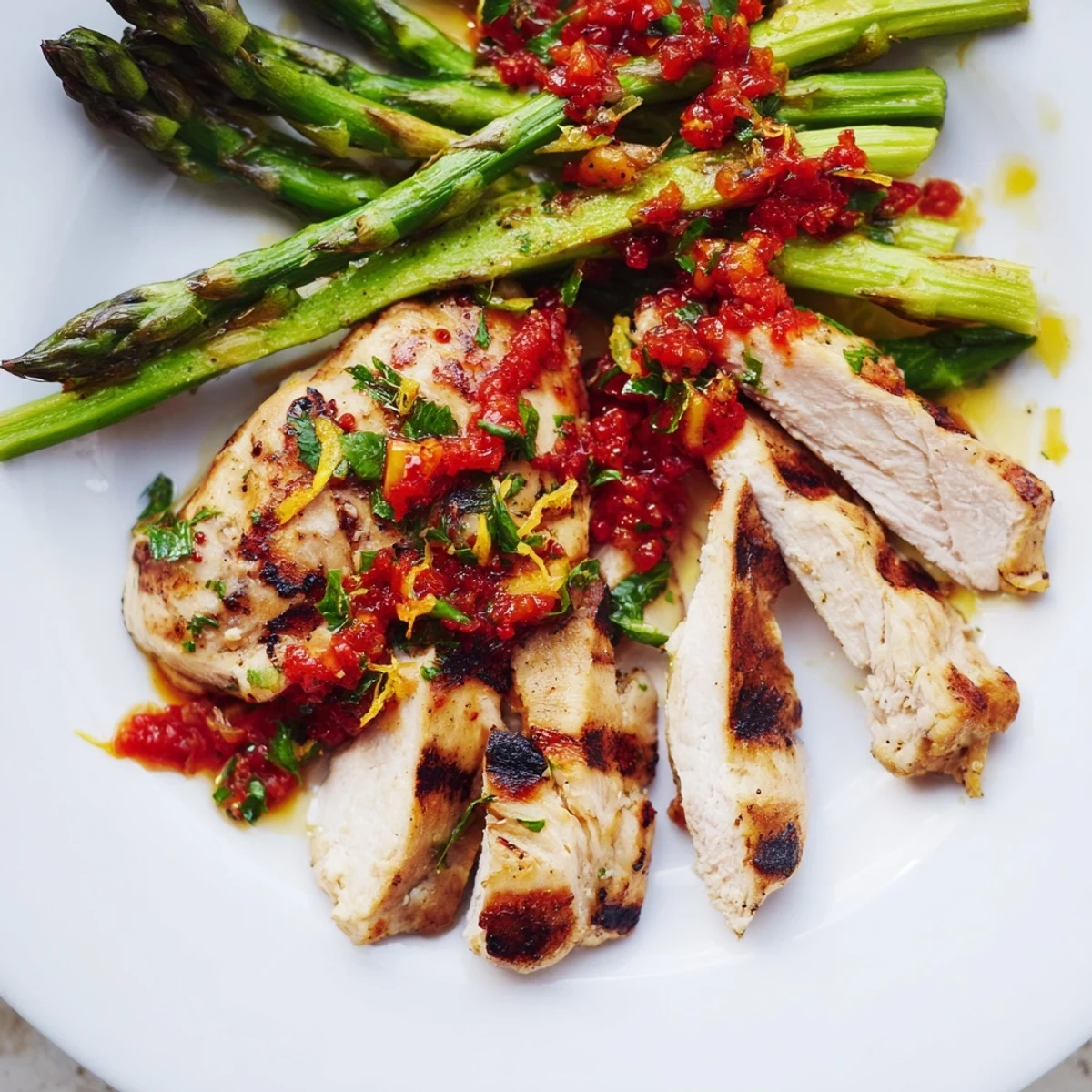 Grilled Asparagus Chicken Calabrian