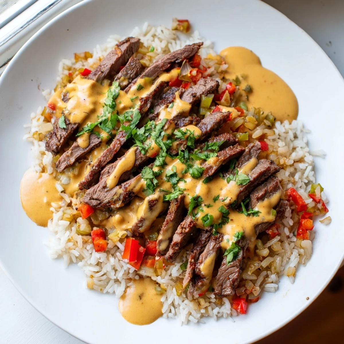 Steak Queso Rice