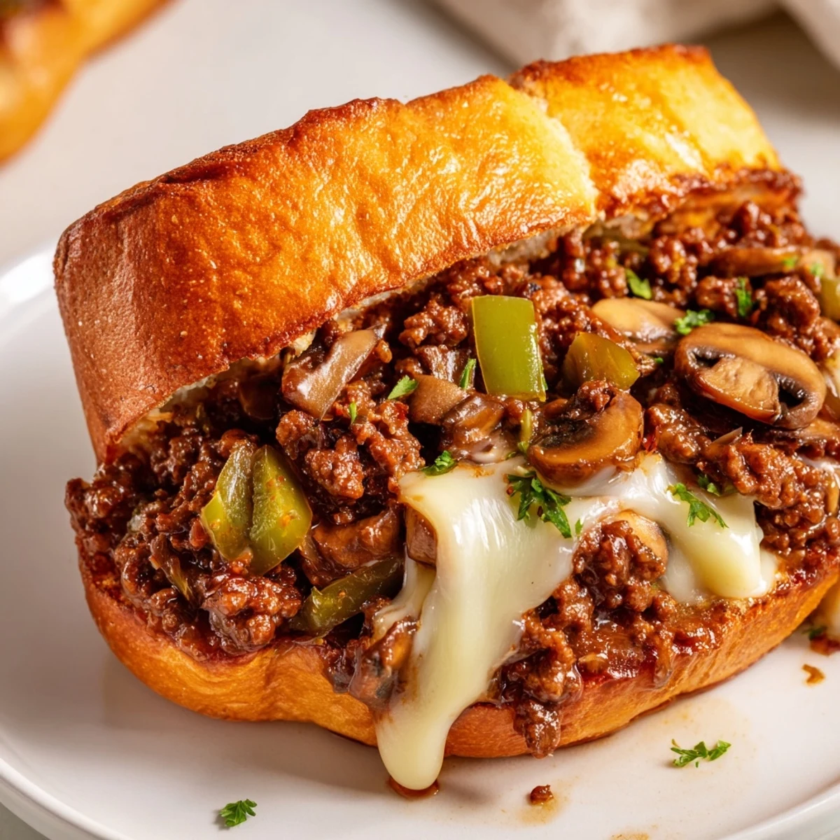 Cheesy Philly Sloppy Joes