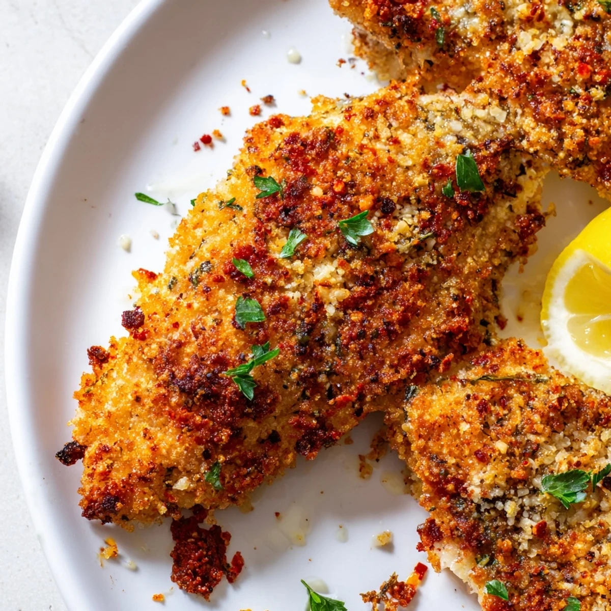 Crispy Paprika Parmesan Chicken baked golden with a smoky herb crust on a sheet pan