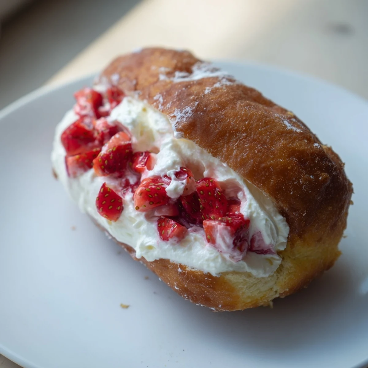 Soft bread filled with sweet strawberries and cream cheese in these roll ups  
