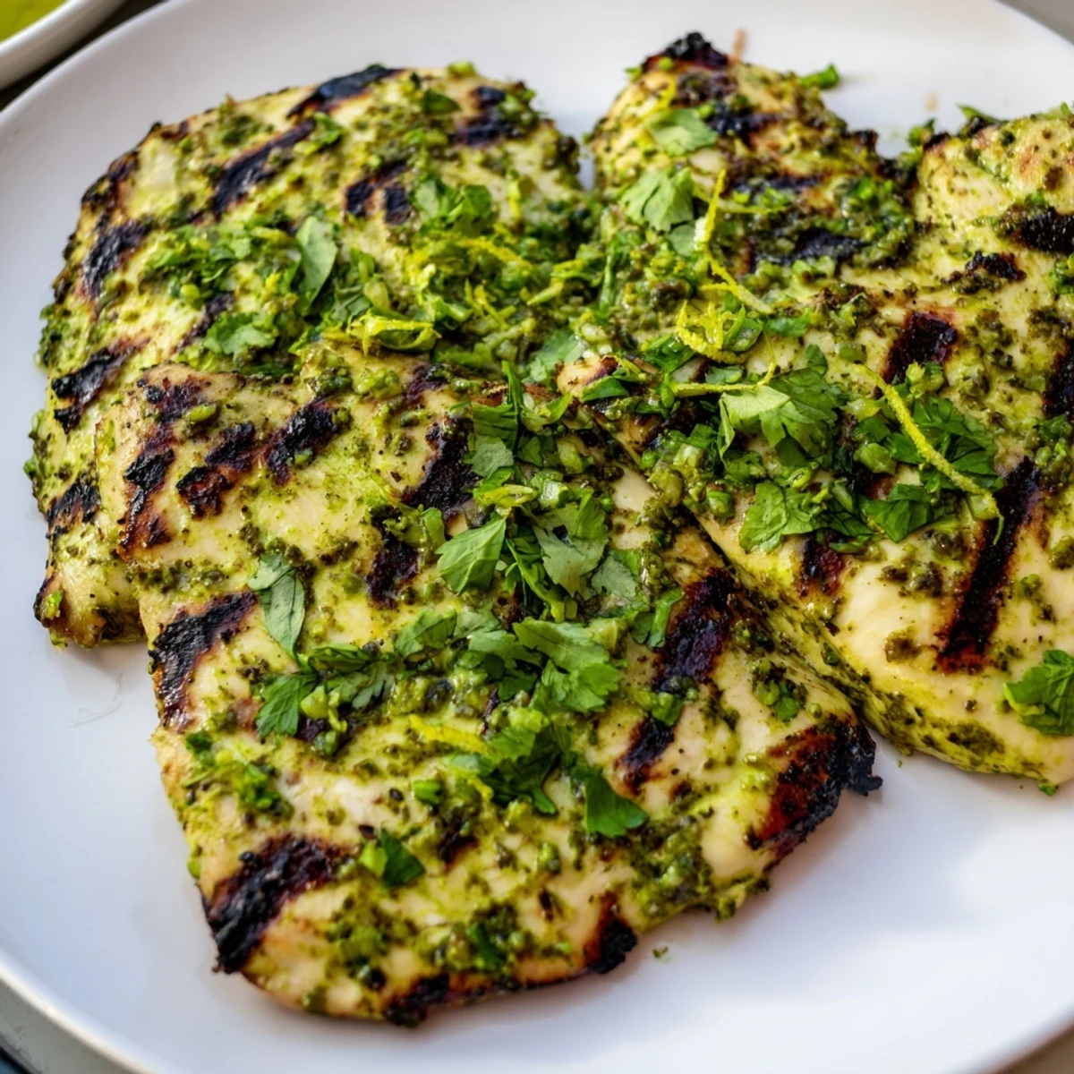 Zesty cilantro lime chicken marinated in spices, ready for a delicious dinner.