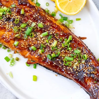 Baked Salmon Teriyaki Glaze