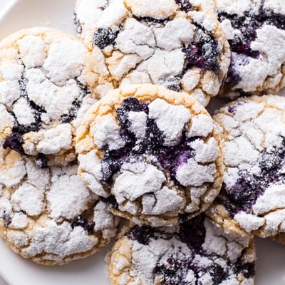 Blueberry Crinkle Cookies
