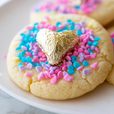 Easter Blossom Cookies with Chocolate Kisses