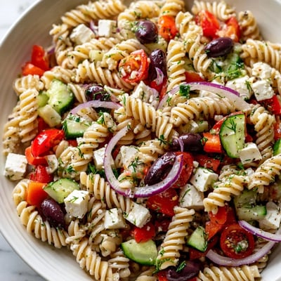 Greek Pasta Salad with Feta